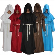 万圣节cosplay服装古装中世纪修士，袍僧侣服巫师服牧师cos服