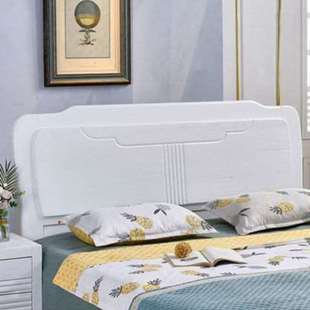 实木床头板橡木胡桃床头简约现代白色1518米双人床头靠背单买
