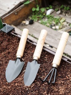 园艺铲子三件套大号盆栽小铲子花园室内花卉松土种花种菜小工具