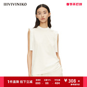 iiiviviniko胶囊系列，精梳棉主题印花无袖，t恤女w220517358c