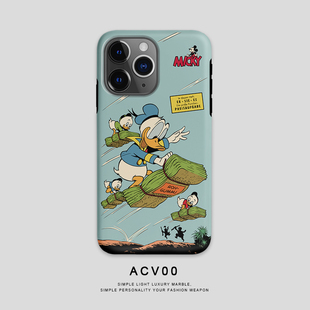 acvoo创意iphone15promax全包13pro双层12卡通14适用于苹果xr手机壳11防摔plus环保xs不掉色