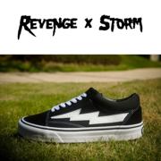 Revenge x Storm情侣鞋闪电鞋复仇风暴滑板鞋男帆布板鞋女夏潮鞋