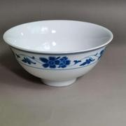 湖南醴陵群力双凤老瓷器6.5英寸面碗菜碗汤碗蓝海棠釉下彩一级品