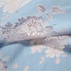 重工精致 天蓝色+粉色镂空涤棉水溶蕾丝布料 连衣裙汉服旗袍面料