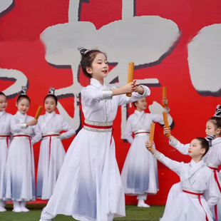 壮志少年行舞蹈服儿童国学汉服，古典中国风，少年志演出服扇子舞服装