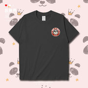 包子熊猫表情包开心短袖T恤男女趣味卡通图案夏休闲体恤潮设 无界