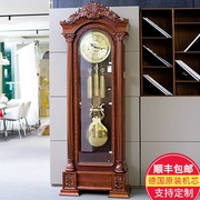 欧式落地钟客厅落地大钟实木，复古高端机械钟现代(钟，现代)轻奢落地钟g600