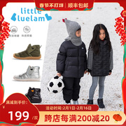 小蓝羊23冬儿童超轻棉鞋中大童加绒防滑防泼水布面户外保暖靴
