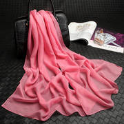 围巾丝巾纱巾沙滩巾纯色素色，实体店旅游区围巾3元以下