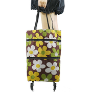 超市买菜折叠手提购物袋，带轮子便捷旅行行李袋女包轻便家用收纳袋