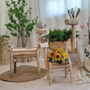 小鹿装饰摆件家居饰品北欧创意摆设实木木质民宿橱窗装饰工艺品