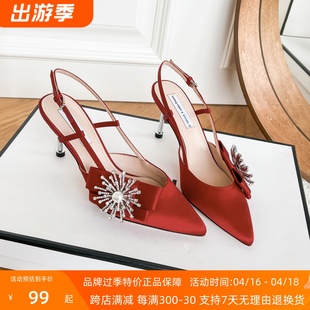 LR女鞋 Luxury Rebel尖头细跟单鞋优雅梦幻水晶半凉鞋LJ333F01041