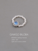 925纯银大海蓝色珍珠戒指小众，设计食指戒时尚个性高级轻奢指环ins