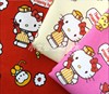 日本进口Hello Kitty凯蒂猫纯棉牛津布料动漫卡通服装拼布艺面料