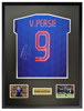范佩西 2014世界杯荷兰队 亲笔签名足球服球衣 客场 裱框含SA证书