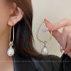 镶钻珍珠几何耳扣法式时尚复古耳环个性设计优雅耳坠文艺范耳饰女