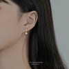 s925纯银耳环小众设计感高级锆石气质精致小巧吊坠耳扣女纯银耳饰