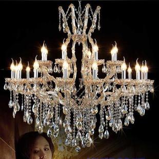 欧式水晶灯客厅吊灯轻奢蜡烛，灯具简单简约卧室餐厅别墅灯