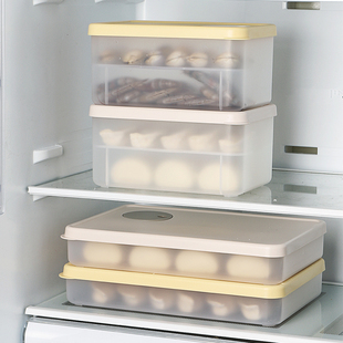 冰箱饺子保鲜盒双层软盖密封塑料速冻防粘黏可微波冷藏馄饨收纳盒