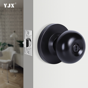 不锈锁黑色球形锁球型门锁室内房门锁卧室内卫生间圆锁通用型