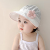 春夏季薄款婴儿帽子女宝宝，时尚花朵渔夫帽婴幼儿童出游防晒遮阳帽
