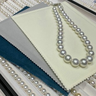 珠宝首饰绒布垫布背景布拍照道具项链托盘展示布直播珍珠柜台布新