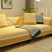北欧沙发垫四季通用纯棉布艺，防滑坐垫简约现代冬季沙发套罩盖布巾