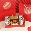 结婚回礼喜糖礼盒成品，含糖中国风创意，伴手礼糖果礼盒装巧克力套装