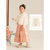 Amybaby女童马甲2023儿童冬季轻奢高级感气质白色皮草外套