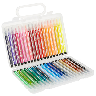 爱好软头水彩笔24色彩色画笔套装小学生用36色儿童幼儿园绘画彩笔