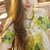 夏季2024商场同款波西米亚数码印花亲子短袖 天竺葵花度假T恤