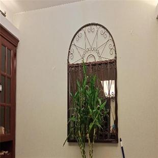 墙面装饰挂镜框欧式铁艺假窗镜壁饰圆弧窗户餐厅客厅玄关挂饰壁景
