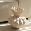 芥子法式大陶瓷花瓶高级感摆件餐桌客厅中古风复古艺术花器不规则