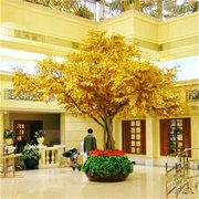 仿真银杏树假树金银杏树橱窗装饰金树许愿树假银杏室外黄金树