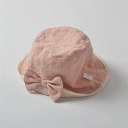 春夏秋季女宝宝超薄款，纯棉遮阳帽子，婴幼儿童洋气渔夫帽防晒太阳帽