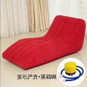 充气沙发躺椅单人折叠懒人沙发 卧室情侣沙发便携S型冲气床椅