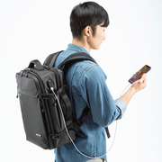 日本sanwa背包电脑包，15.6寸笔记本电脑包，大容量防泼水双肩包