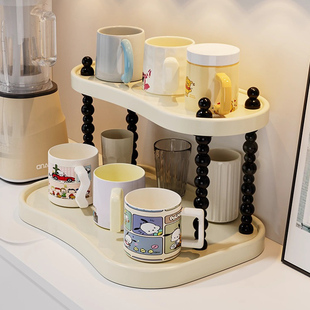 桌面杯子收纳置物架水杯架，高级感轻奢马克杯，咖啡杯架子茶具收纳架