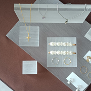 珠宝道具方形亚克力展示台服装店饰品陈列项链首饰几何拍摄收纳板