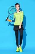 羽毛球服速干套装网球运动女秋冬长袖码，裙裤大男女透气乒乓款
