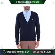 香港直邮ARMANI副线 男士深蓝色针织开衫 6X6EA1-6M0IZ-0552
