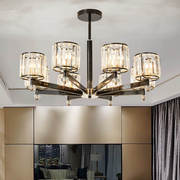 美式客厅吊灯水晶大气，客厅灯具现代铁艺简约餐厅，温馨卧室灯具灯饰