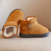 儿童棉鞋女童2023短靴冬季宝宝雪地靴加绒男童防水冬天鞋靴子