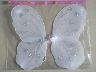 男女孩背小天使白色蝴蝶翅膀幼，儿童演出表演公主装饰玩具道具配饰