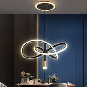 现代简约创意餐厅吊灯亚克力异形铝材led吧台北欧饭厅吊灯具