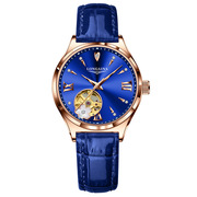 瑞士机械全自动潮流真皮手表女士手表时尚钢带皮带夜光国产腕表