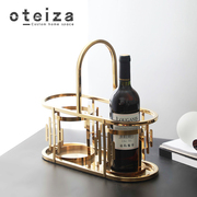 Oteiza现代简约创意铁艺酒架客厅软装家居样板房样品房红酒架