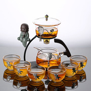 玻璃懒人全自动功夫茶具红茶套装家用简约创意日式办公室冲泡茶器