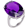 紫水晶戒指女925纯银，天然宝石简约生日礼物，镶嵌手链彩宝吊坠套装