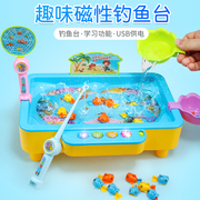 宝宝钓鱼玩具池套装电动磁性小猫，吊鱼益智儿童，女孩男孩小孩2-3岁4